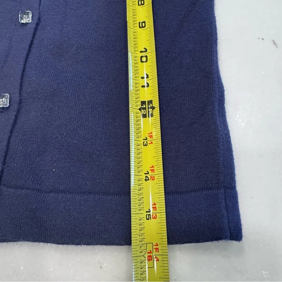 Lilly Pulitzer Girls Navy Blue Button Down Cardigan Size XL Cotton Sz S 4-5 Yrs - Picture 8 of 8